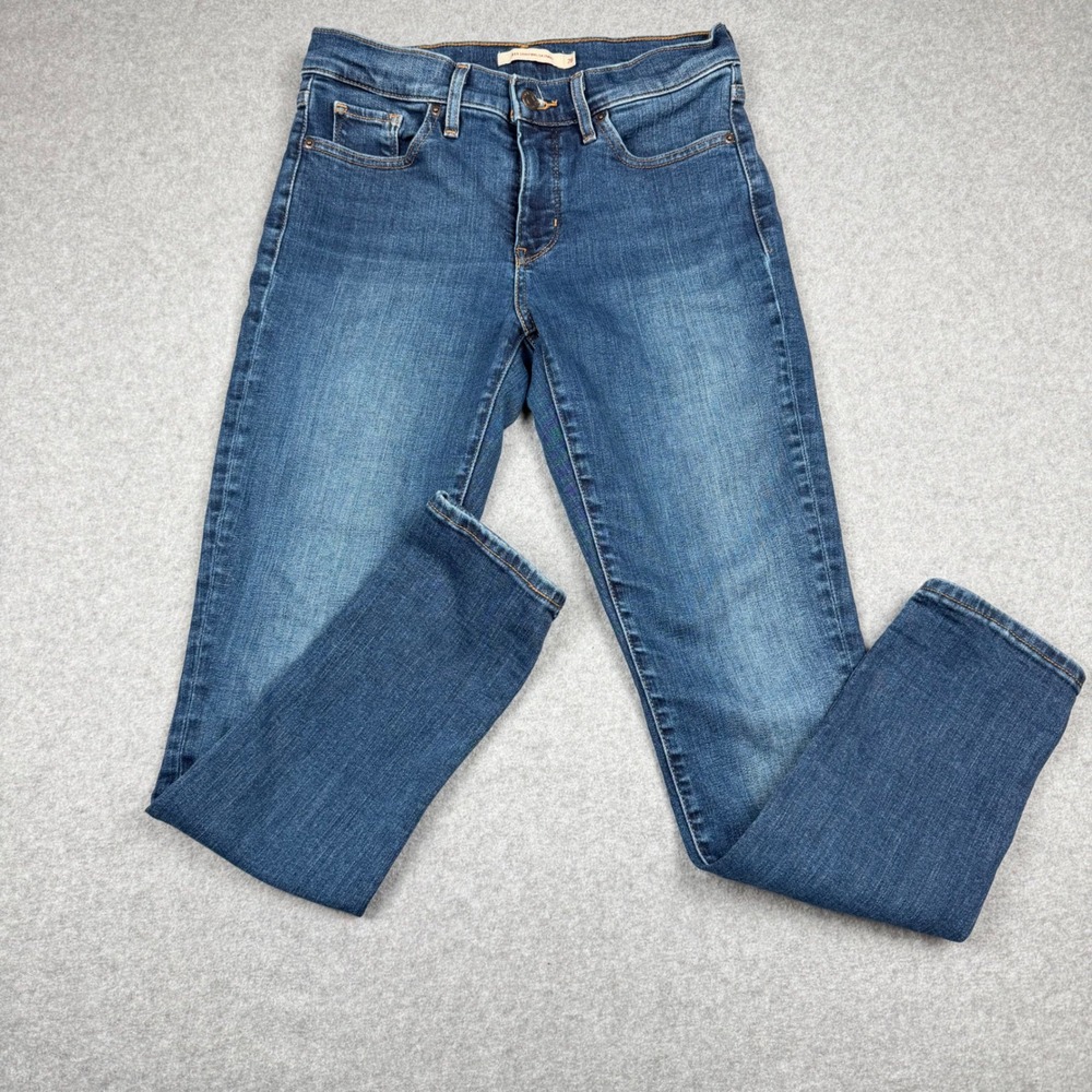 Levis Premium 311 Shaping Skinny Jeans Women's 26 Blue Denim 9in Rise